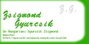 zsigmond gyurcsik business card